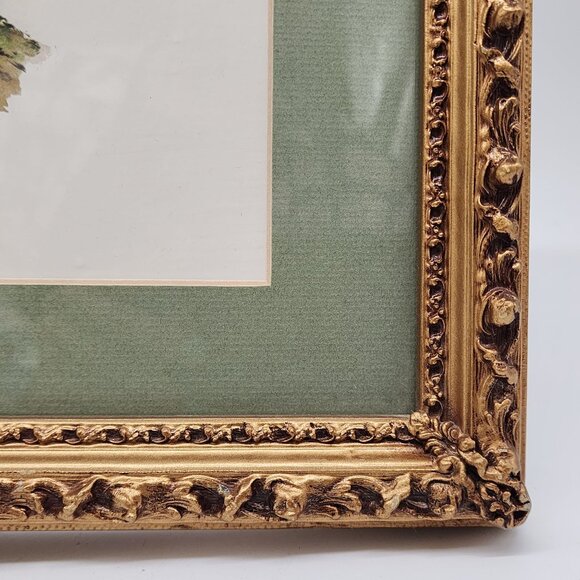 Vintage Framed Bird Illustration by Vortigern Gold Wooden Ornate Frame 13x10" - Picture 5 of 11